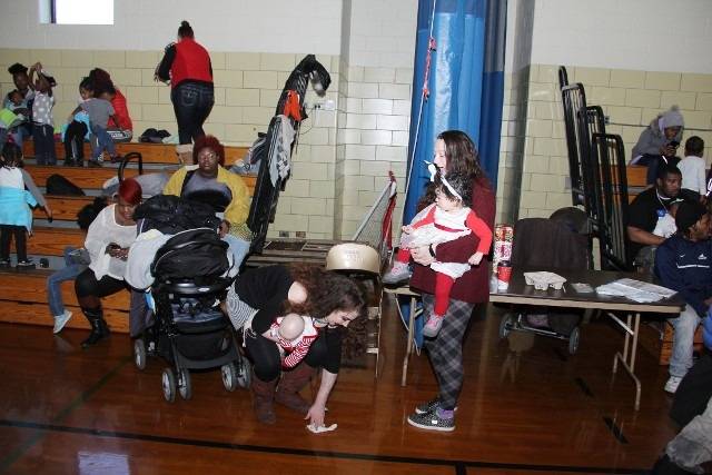 People in gymnasium
