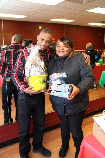 People holding gifts