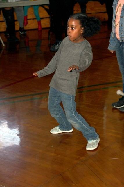 Young girl dancing.
